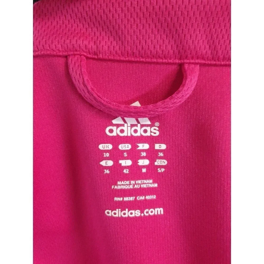 Adidas Women's Pink Jacket Stretch Textured Lightweight Jacket Small NWOT - Picture 7 of 7